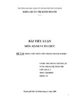 Động viên nhân viên trong doanh nghiệp