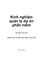 quản lý dự án phần mềm