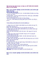 một số bài tập định khoản và đáp án kế toán các khoản đầu tư tài chính