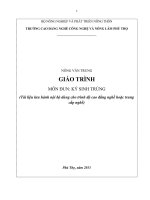 Bài giảng kí sinh trùng giành cho trung cấp nghề