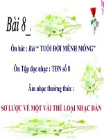 bài giảng âm nhạc 8 bài 8 antt một vài thể loại nhạc đàn