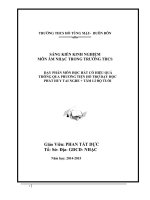 Sáng kiến kinh nghiệm môn Âm nhạc Trường THCS Hồ Tùng Mậu