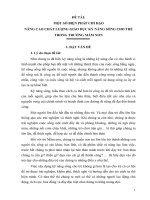 một số biện pháp chỉ đạo nâng cao chất lượng giáo dục kỷ năng sống cho trẻ trong trường mầm non