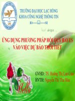 ứng dụng phương pháp hồi quy bayes vào việc dự báo thời tiết