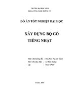 Xây dựng bộ gõ tiếng nhật - Luận văn tốt nghiệp