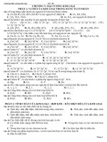 TRẮC NGHIỆM ĐẠI CƯƠNG KIM LOAI  CƠ BẢN