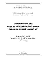 Phân tích mô hình tính toán kết cấu công trình bến cảng đặc biệt lắp ráp nhanh trong giai đoạn thi công xây dựng tại Việt Nam