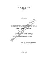 Khóa luận giải quyết tranh chấp thương mại bằng thương lượng