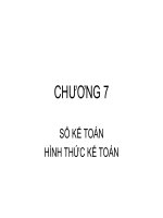 slide bài giảng nguyên lý kế toán_ sổ kế toán hình thức kế toán