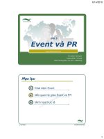 bài giảng môn quan hệ công chúng pr_ event và pr