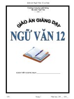 Giáo án môn Ngữ Văn 12
