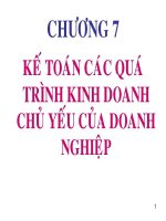 bài giảng nlkt kế toán các quá trình kinh doanh chủ yếu