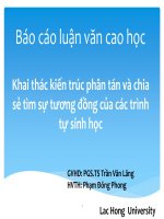 khai thác kiến trúc phân tán và chia sẻ tìm sự tương đồng của các trình tự sinh học
