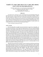nghiên cứu thực hiện phản ứng n-aryl hóa trong chất lỏng ion họ imidazolium tt