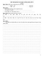 đề thi khảo sát học sinh giỏi lớp 3 tham khảo