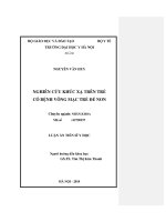 Nghiên cứu khúc xạ trên trẻ có bệnh võng mạc trẻ đẻ non