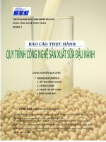 Quy trình công nghệ chế biến sữa đậu nành