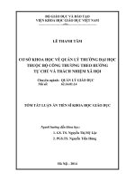 Cơ sở khoa học về quản lý trường đại học thuộc bộ công thương theo hướng tự chủ và trách nhiệm xã hội (tt)