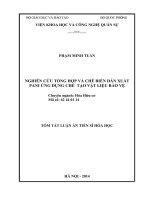 nghiên cứu tổng hợp và chế biến dẫn xuất pani ứng dụng chế tạo vật liệu bảo vệ