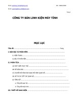Đề tài quản lý công ty bán linh kiện máy tính