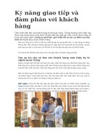 Kỹ năng giao tiếp và đàm phán với khách hàng