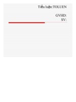 Tiểu luận về toluen   luận văn, đồ án, đề tài tốt nghiệp