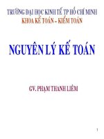 bài giảng nlkt đối tượng và các nguyên tắc kế toán
