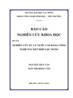 nghiên cứu xử lý nước cấp bằng công nghệ pac