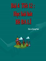 bài giảng âm nhạc 8 bài 4 học hát hò ba lí