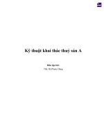 Kỹ thuật khai thác thuỷ sản A