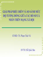 giải pháp biểu diễn và so sánh mức độ tương đồng giữa các hồ sơ cá nhân trên mạng xã hội