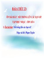 bài giảng âm nhạc 8 bài 6 tập đọc nhạc tđn số 6