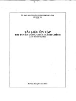 TÀI LIỆU ôn THI CÔNG CHỨC hà nội DO bộ nội vụ ấn HÀNH
