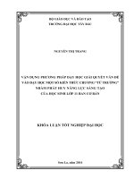 vận dụng phương pháp dh gqvđ vào dạy học một số kiến thức chương từ trường nhằm phát huy năng lực sáng tạo của học sinh lớp 11 cơ bản