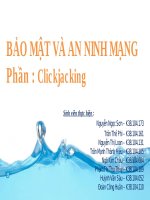 Bảo mật an ninh mạng clickjacking