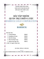 Phân tích quản trị chiến lược Công ty Barrick Gold