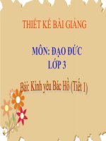 bài giảng đạo đức 3 bài 1 kính yêu bác hồ