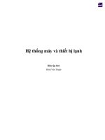 Hệ thống máy và thiết bị lạnh