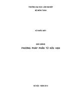 Bài giảng phương pháp phần tử hữu hạn  dành cho học viên cao học