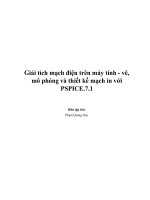 Giải tích mạch điện trên máy tính vẽ, mô phỏng và thiết kế mạch in với PSPICE 7 1