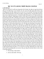 tiểu luận lập phân tích dự án đầu tư _ dự án cửa hàng thời trang couple