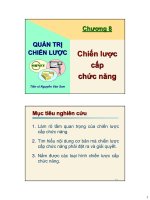 bài giảng quản trị chiến lược kd chương 8 chiến lược cấp chức năng