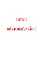 bài giảng quản trị tài chính _ thẩm định dự án đầu tư