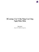 Đề cương các ví dụ nâng cao công nghệ phần mềm