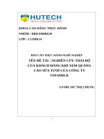 báo cáo thực hành nghề nghiêp  nghiên cứu thái độ của khách hàng khi xem quảng cáo sữa tươi của vinamilk
