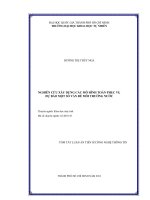 nghiên cứu xây dựng các mô hình toán phục vụ dự báo một số vấn đề môi trường nước