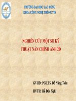 nghiên cứu một số kỹ thuật nắn chỉnh ảnh 2d