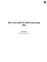 Bảo vệ các phần tử chính trong mạng điện