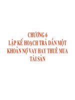 bài giảng quản trị tài chính _ lập kế hoạch một khoản nợ vay hay thuê mua tài sản