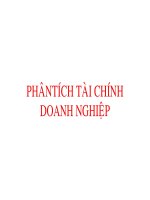 bài giảng quản trị tài chính _ phân tích tài chính doanh nghiệp